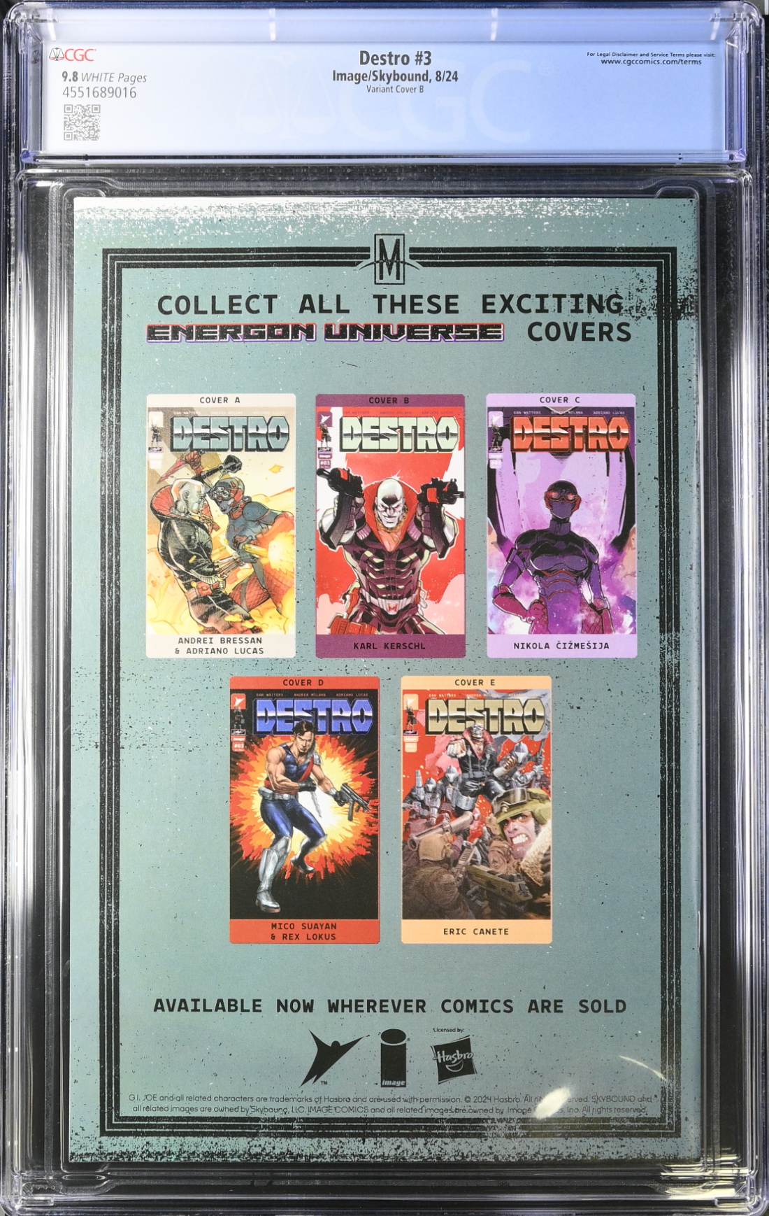 Destro #3 Kerschl Variant CGC 9.8