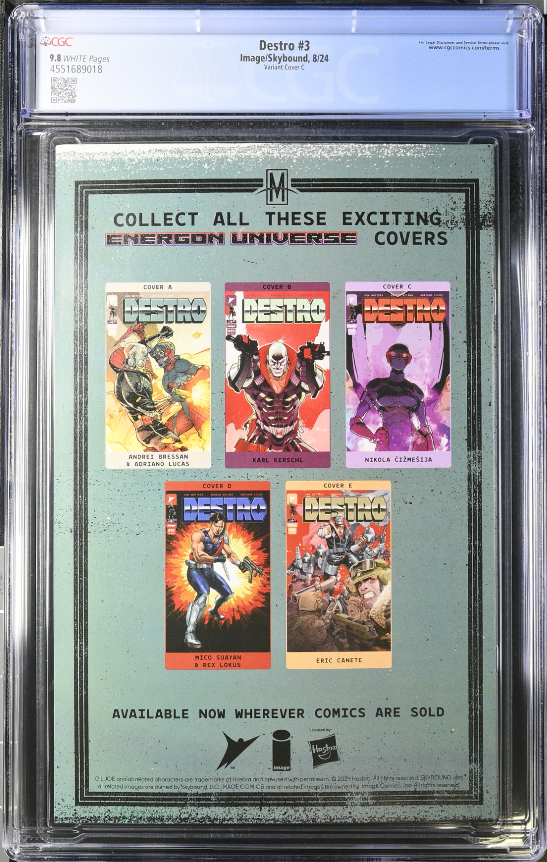 Destro #3 Cizmesija 1:10 Retailer Incentive Variant CGC 9.8