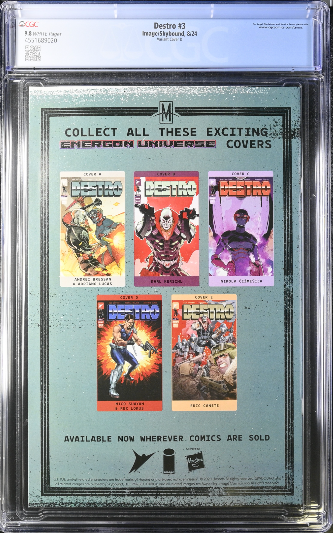 Destro #3 Suayan 1:25 Retailer Incentive Variant CGC 9.8