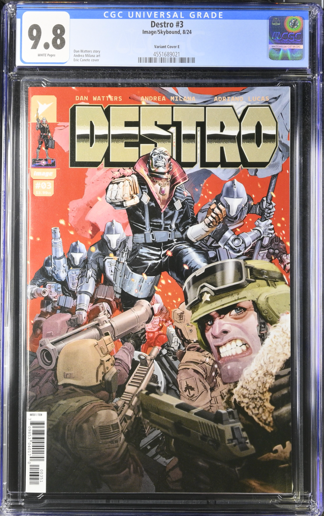 Destro #3 Canete 1:50 Retailer Incentive Variant CGC 9.8