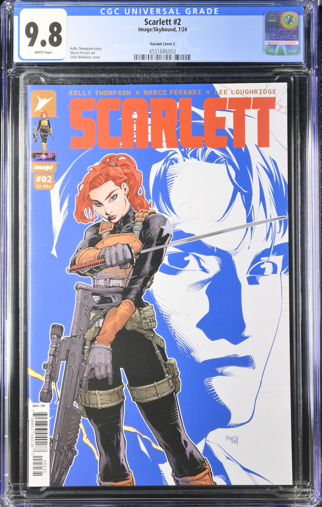 Scarlett #2 Melnikov 1:10 Retailer Incentive Variant CGC 9.8