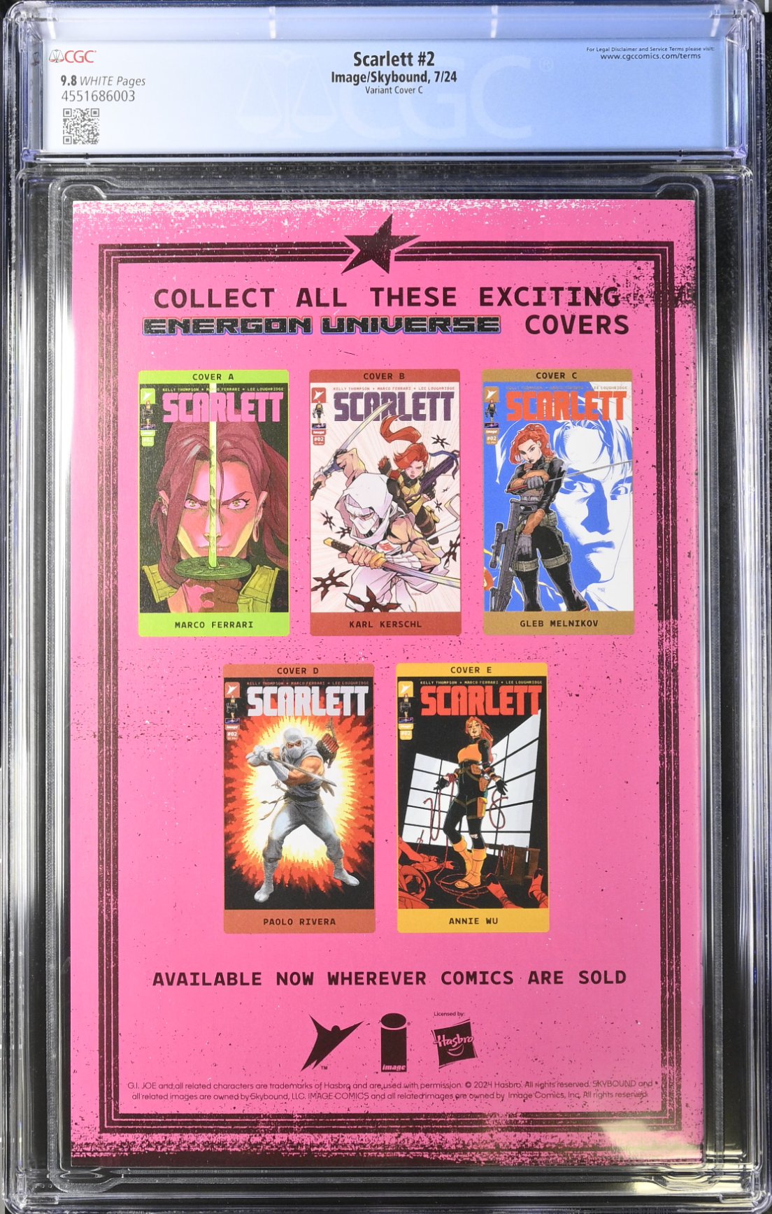 Scarlett #2 Melnikov 1:10 Retailer Incentive Variant CGC 9.8