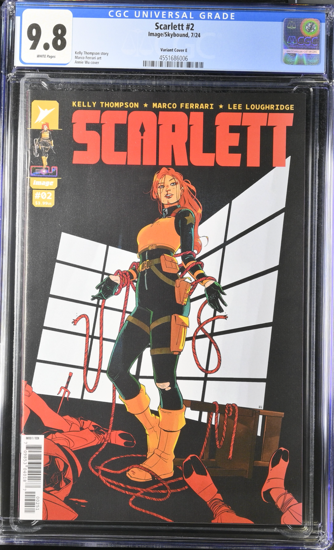 Scarlett #2 Wu 1:50 Spoiler Retailer Incentive Variant CGC 9.8