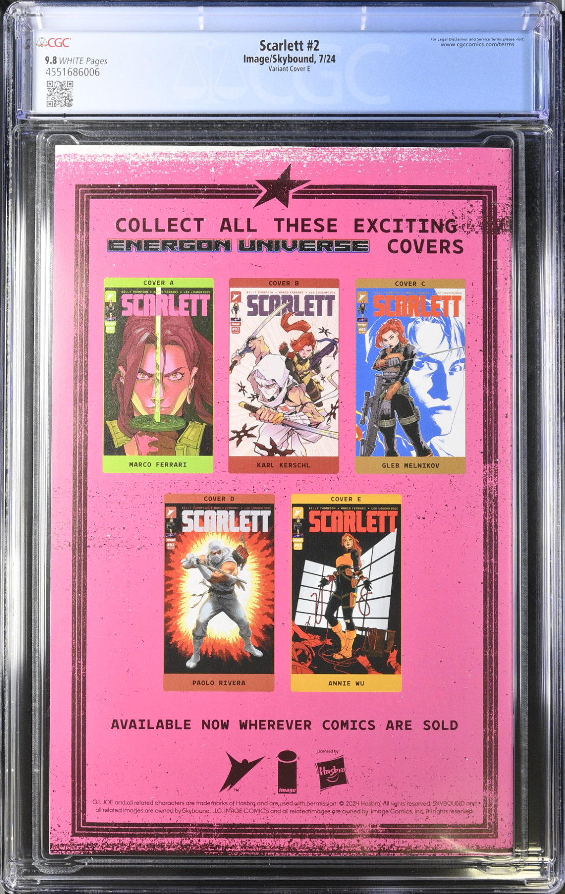 Scarlett #2 Wu 1:50 Spoiler Retailer Incentive Variant CGC 9.8