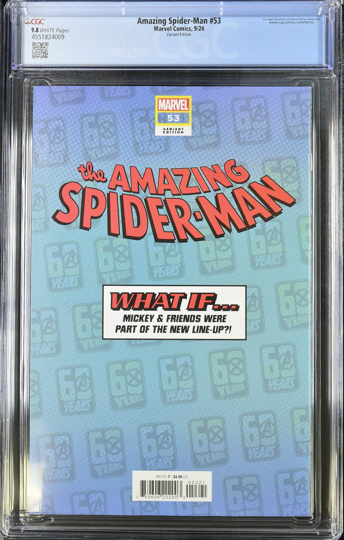 Amazing Spider-Man #53 Disney What if? Variant CGC 9.8