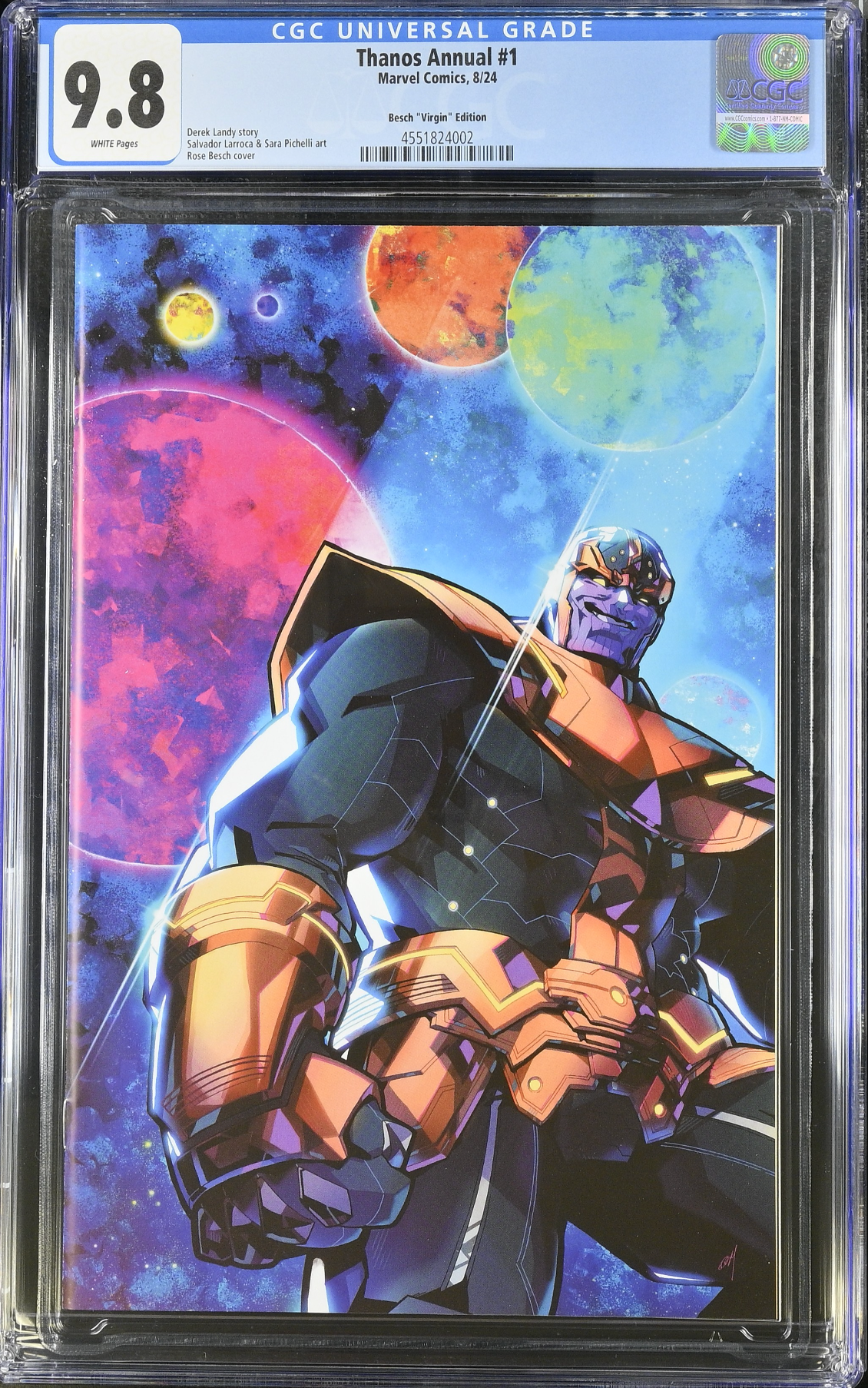Thanos Annual #1 Besch 1:100 Virgin Retailer Incentive Variant CGC 9.8