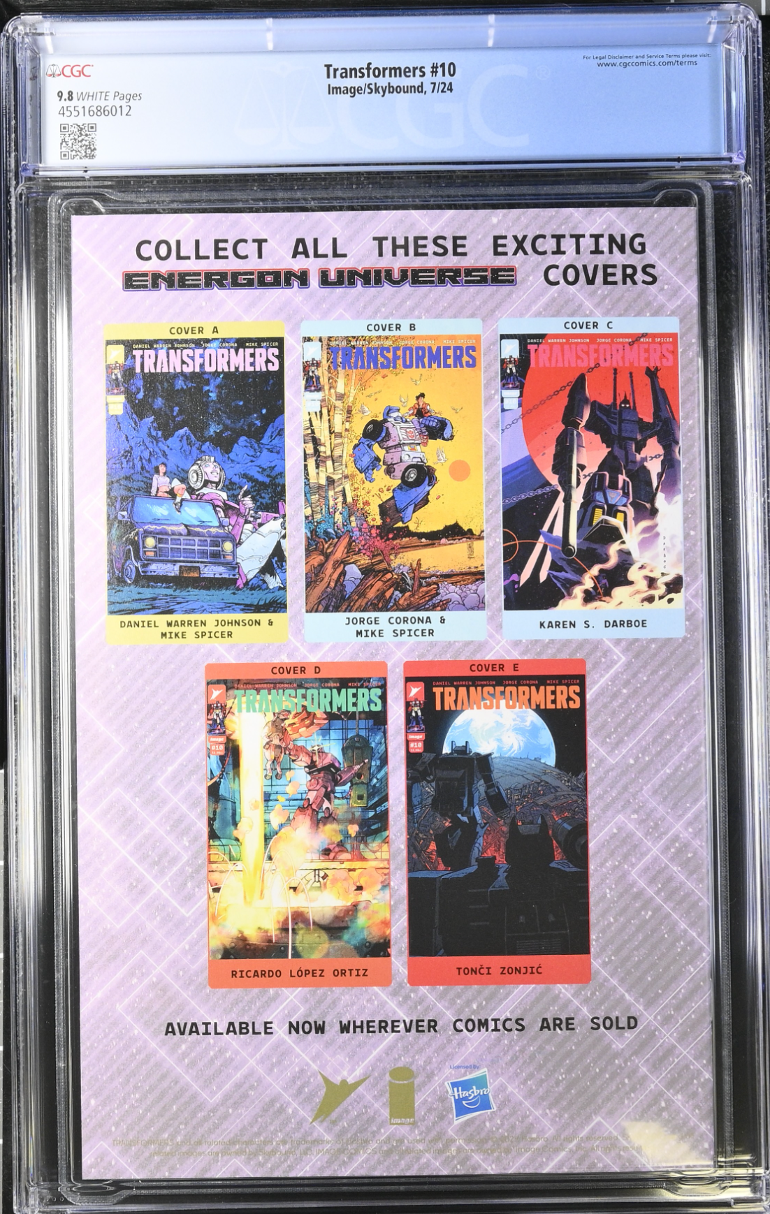 Transformers #10 CGC 9.8