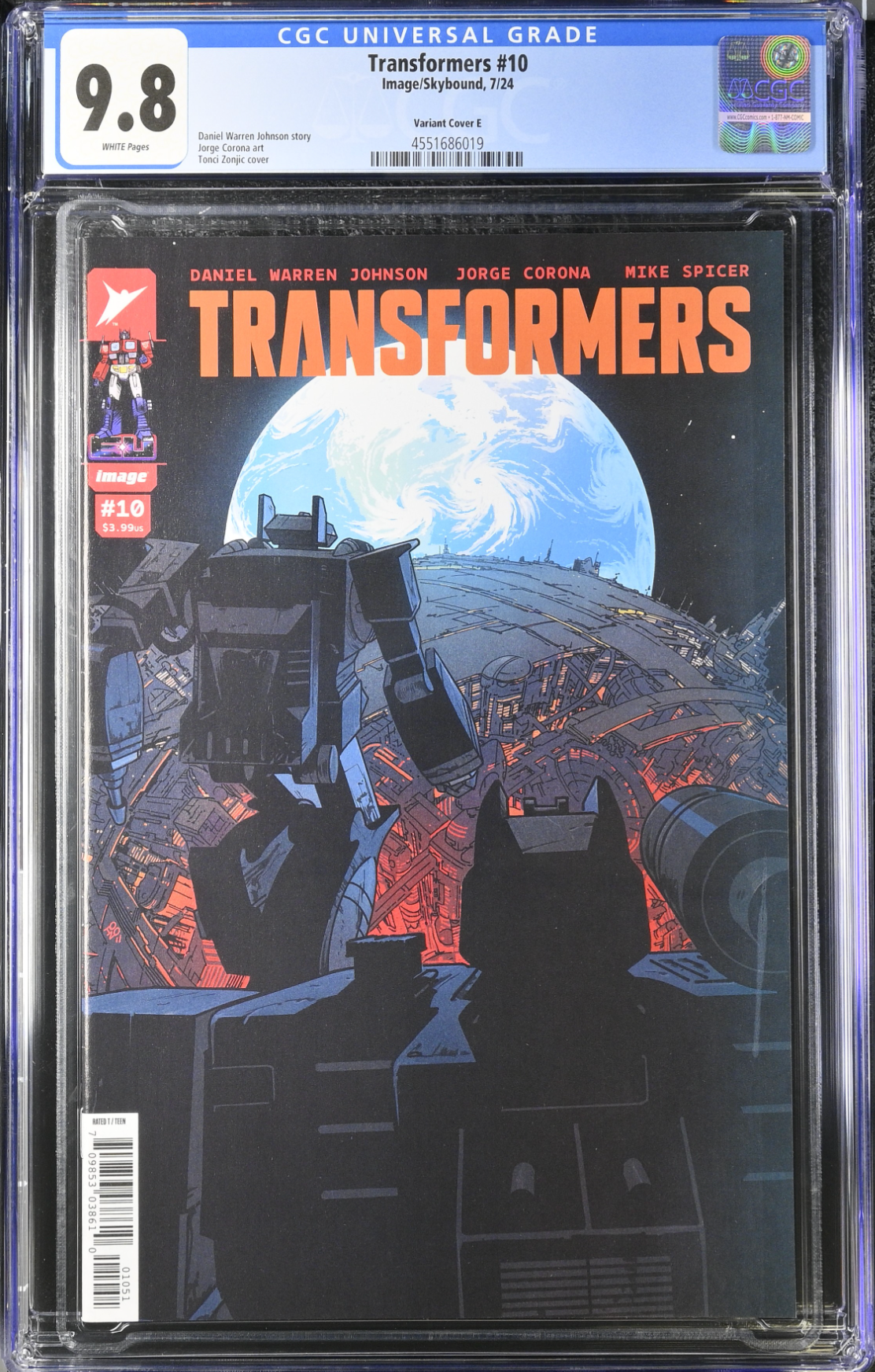 Transformers #10 Zonjic 1:50 Retailer Incentive Variant CGC 9.8