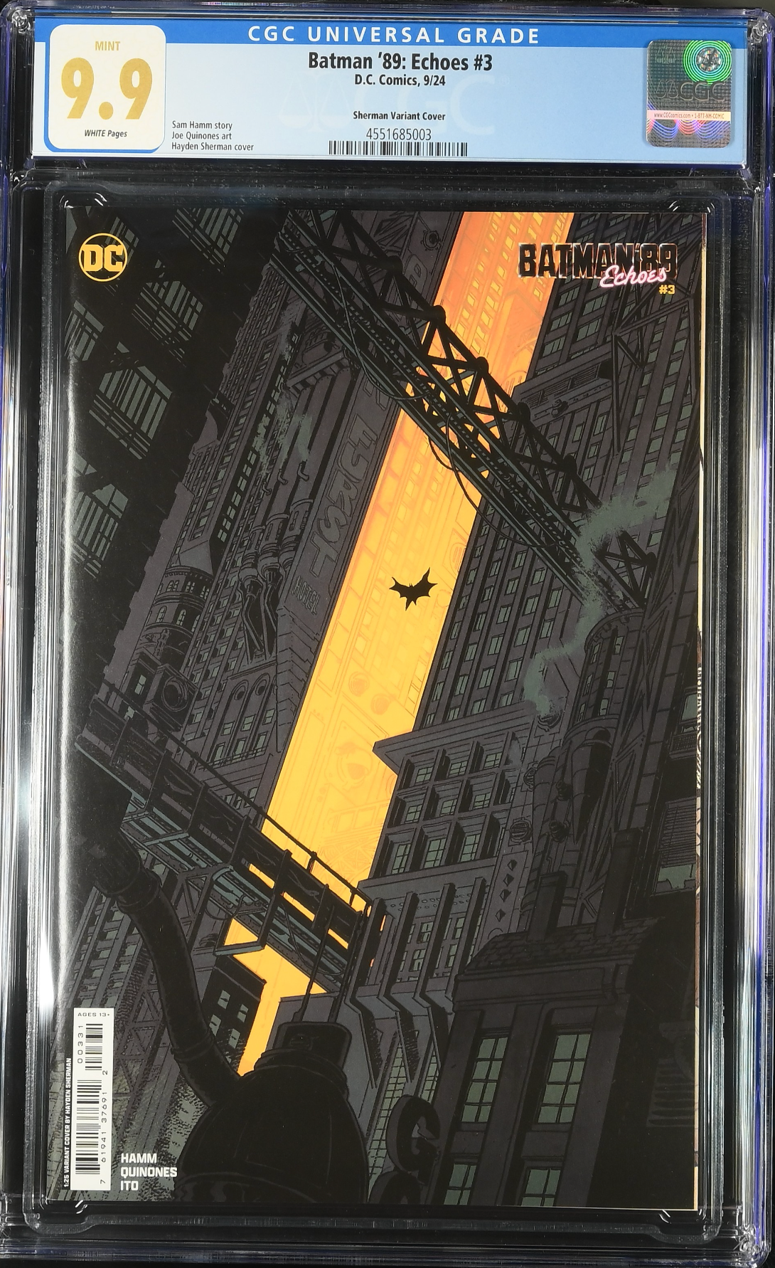 Batman '89: Echoes #3 Sherman 1:25 Retailer Incentive Variant CGC 9.9