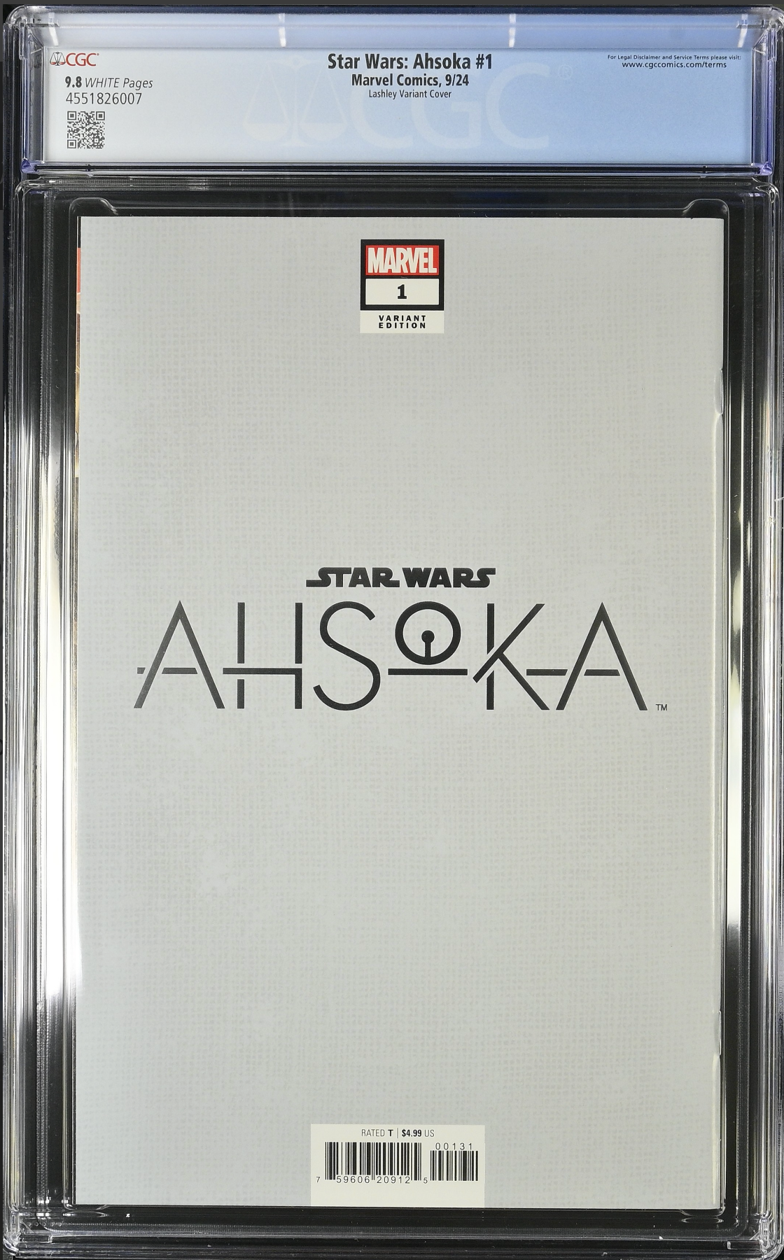 Star Wars: Ahsoka #1 Lashley Foil Variant CGC 9.8