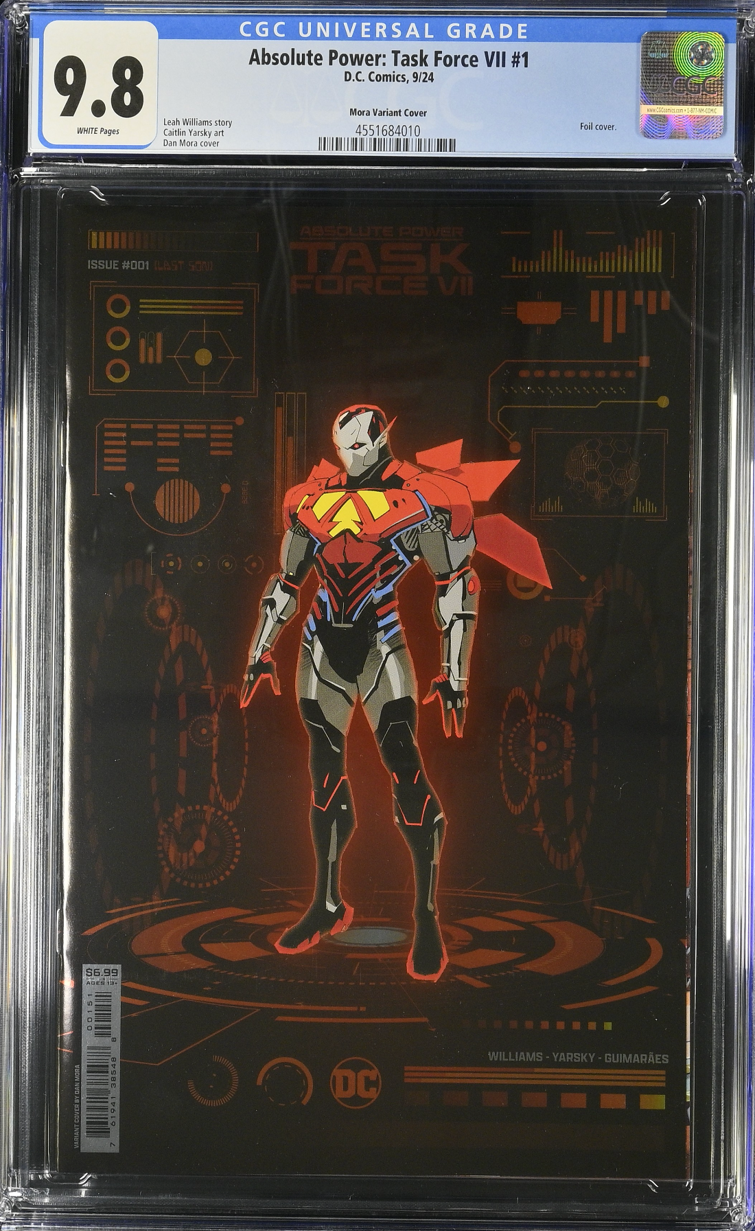 Absolute Power: Task Force VII #1 Mora Foil Variant CGC 9.8