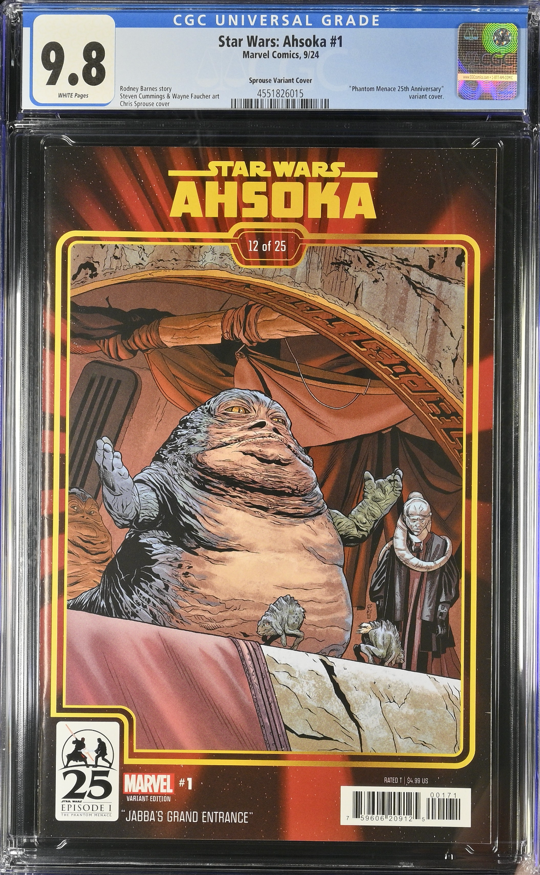 Star Wars: Ahsoka #1 Sprouse Variant CGC 9.8