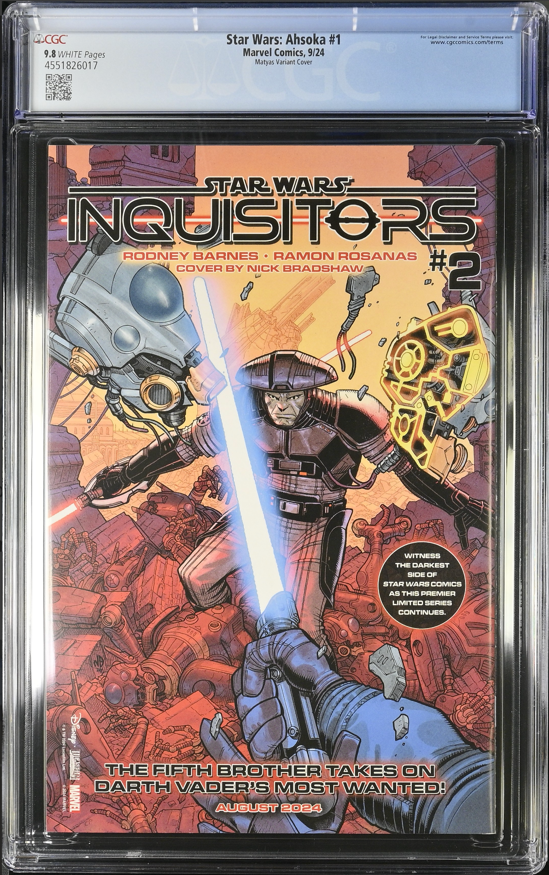 Star Wars: Ahsoka #1 Concept Art 1:10 Retailer Incentive Variant CGC 9.8