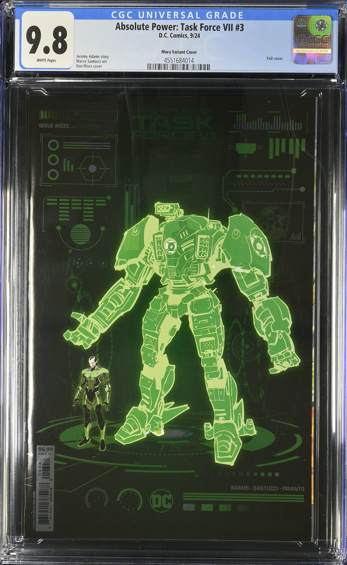 Absolute Power: Task Force VII #3 Mora Foil Variant CGC 9.8