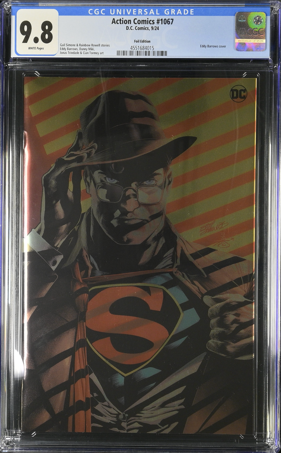 Action Comics #1067 Barrows Foil Variant CGC 9.8