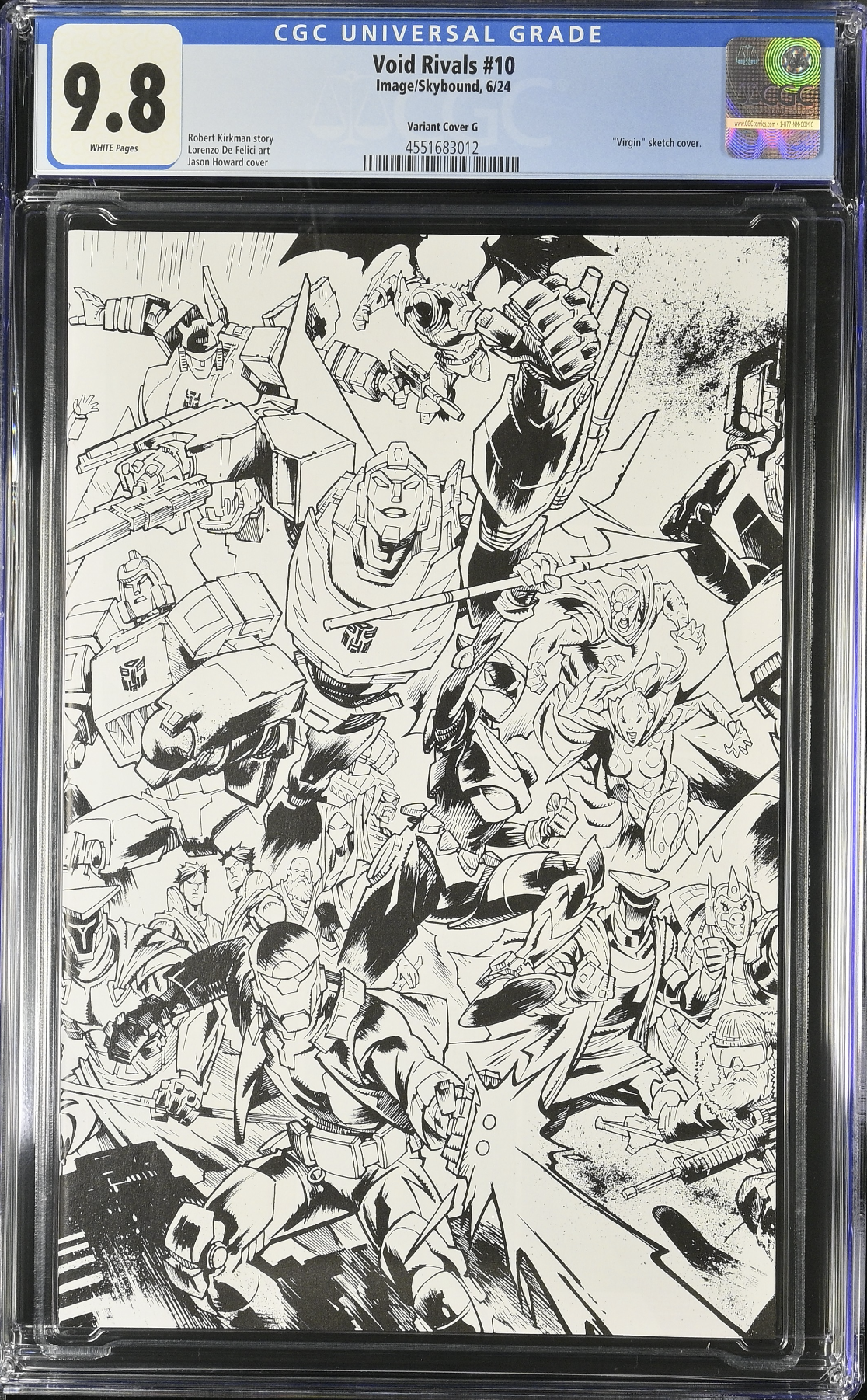 Void Rivals #10 Howard Energon Universe Anniversary B/W Connecting Variant CGC 9.8