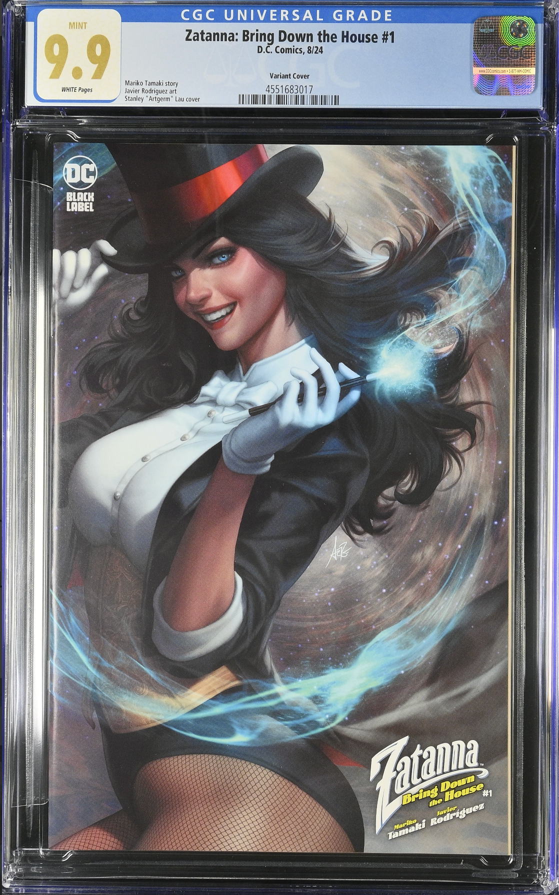 Zatanna: Bring Down The House #1 Artgerm Variant CGC 9.9