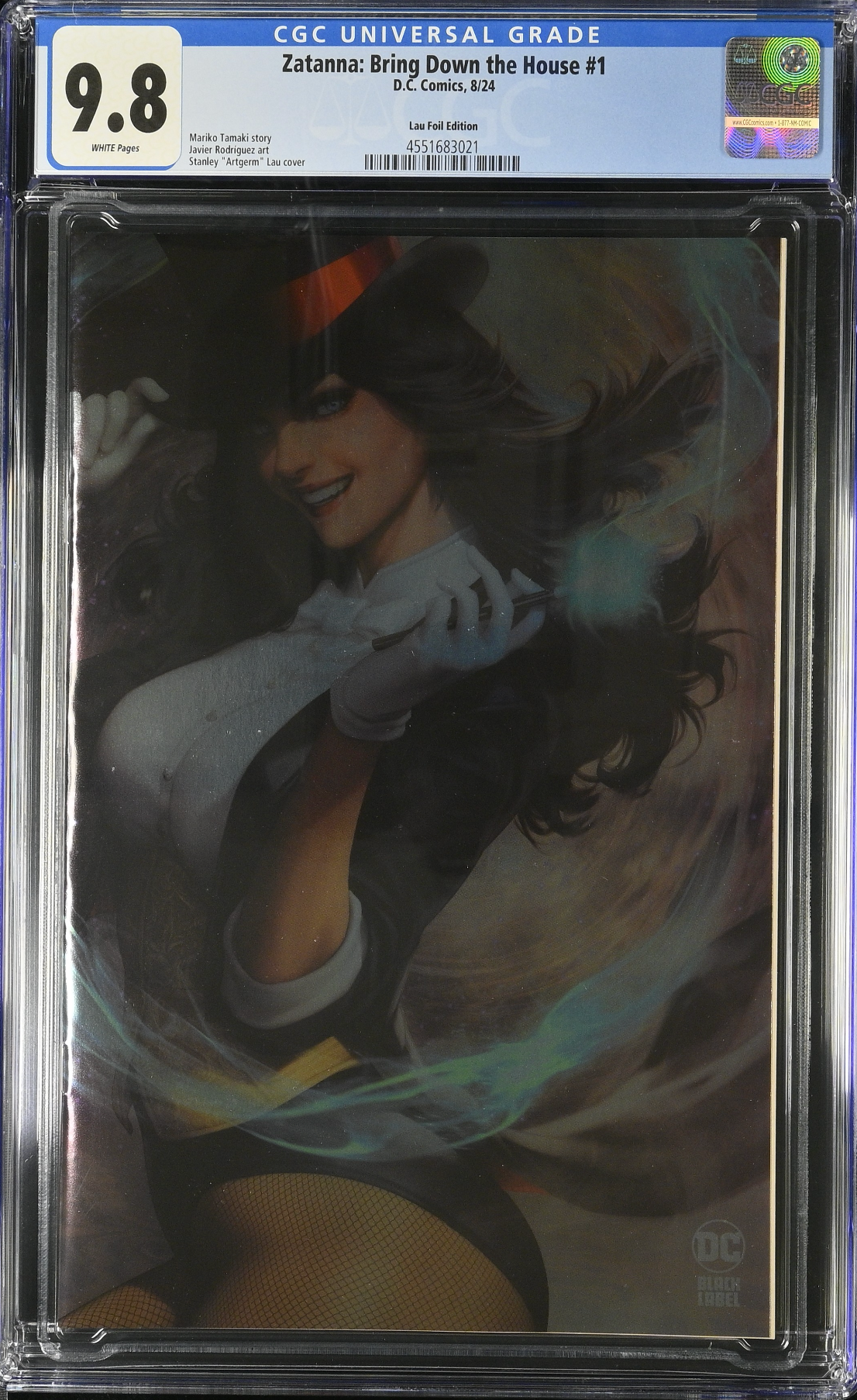 Zatanna: Bring Down The House #1 Artgerm Foil Variant CGC 9.8