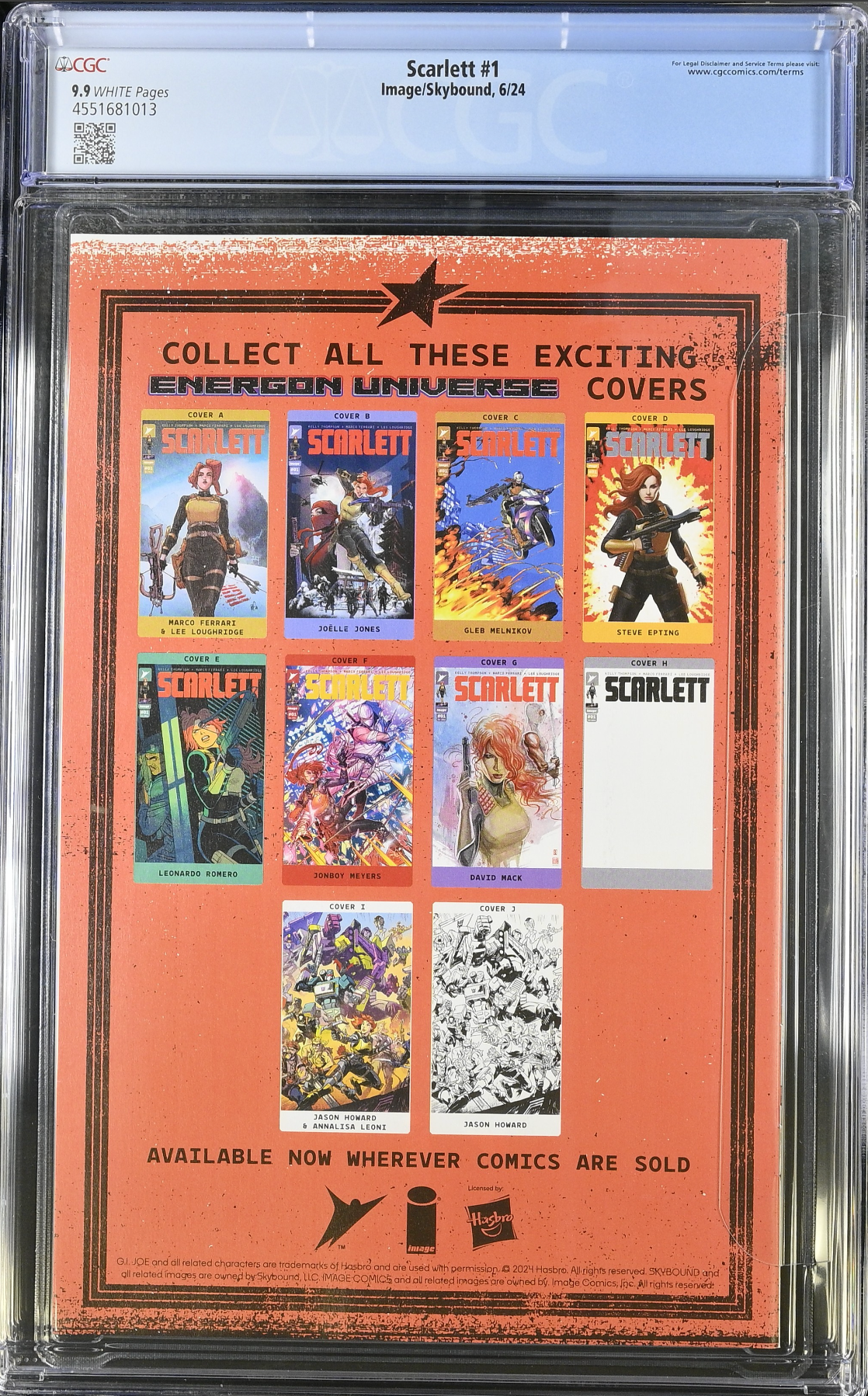 Scarlett #1 CGC 9.9