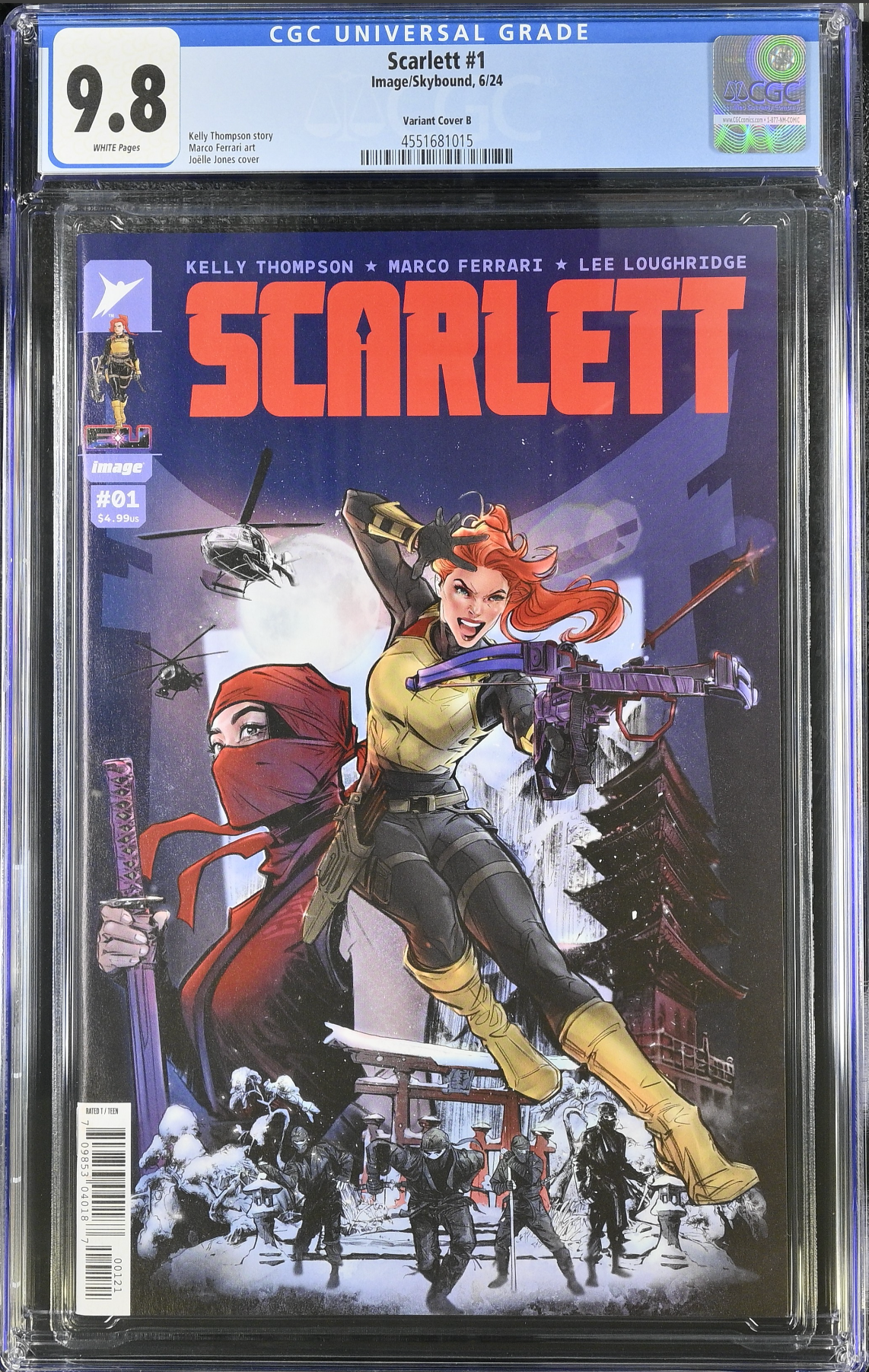 Scarlett #1 - Cover B - Jones Variant CGC 9.8