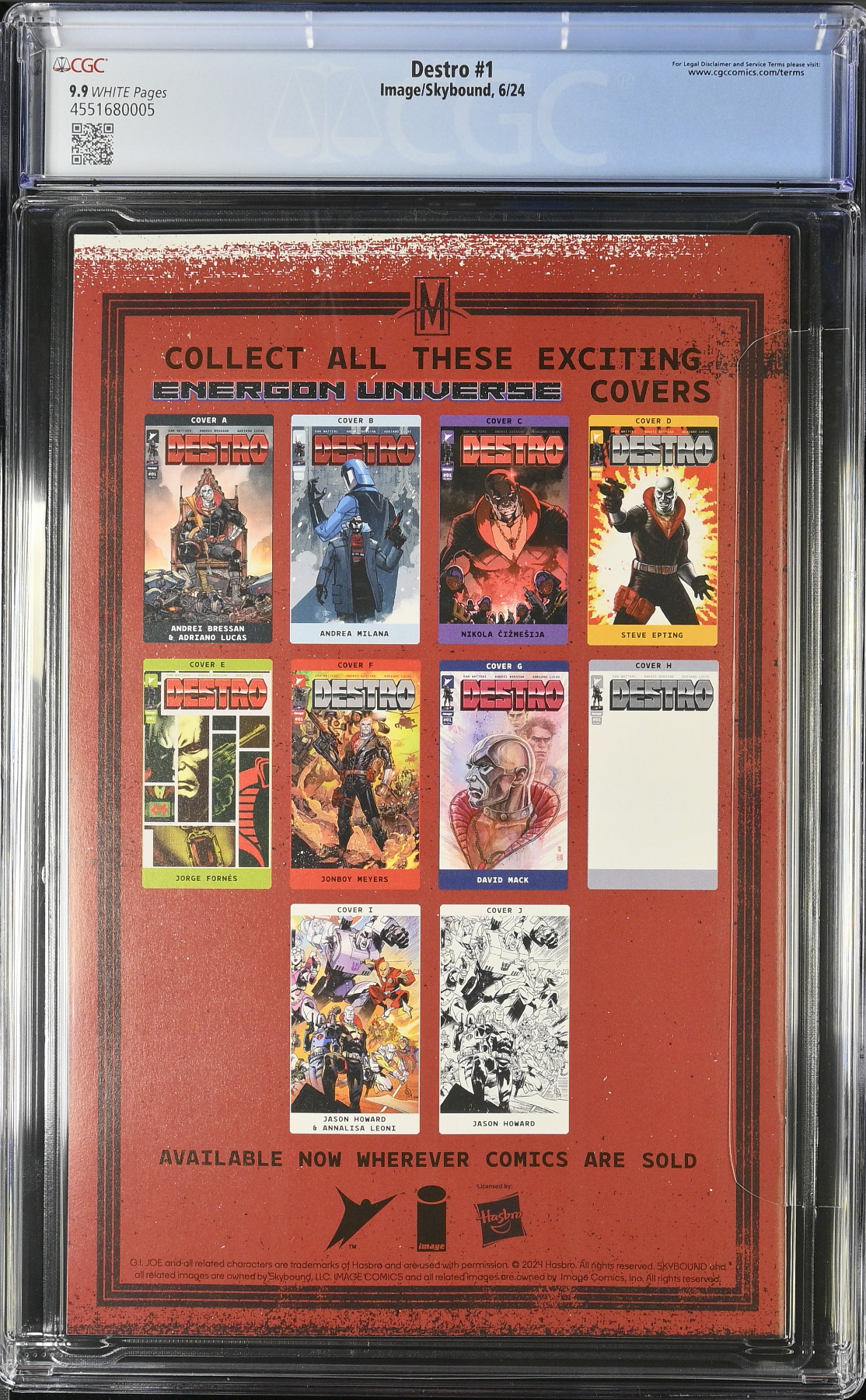 Destro #1 CGC 9.9