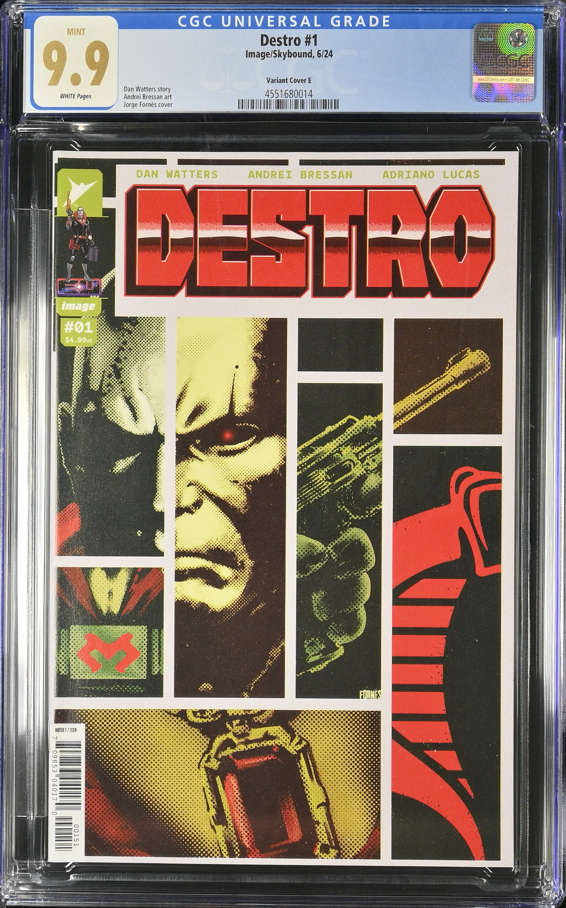 Destro #1 - Cover E - Fornes 1:50 Spoiler Retailer Incentive Variant CGC 9.9