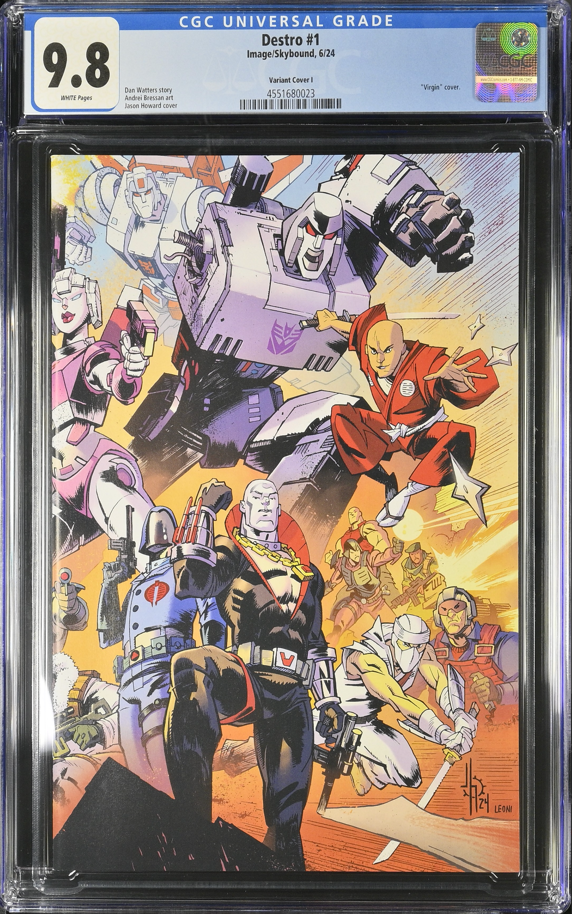 Destro #1 - Cover I - Howard Energon Universe Anniversary Connecting Cover Variant CGC 9.8