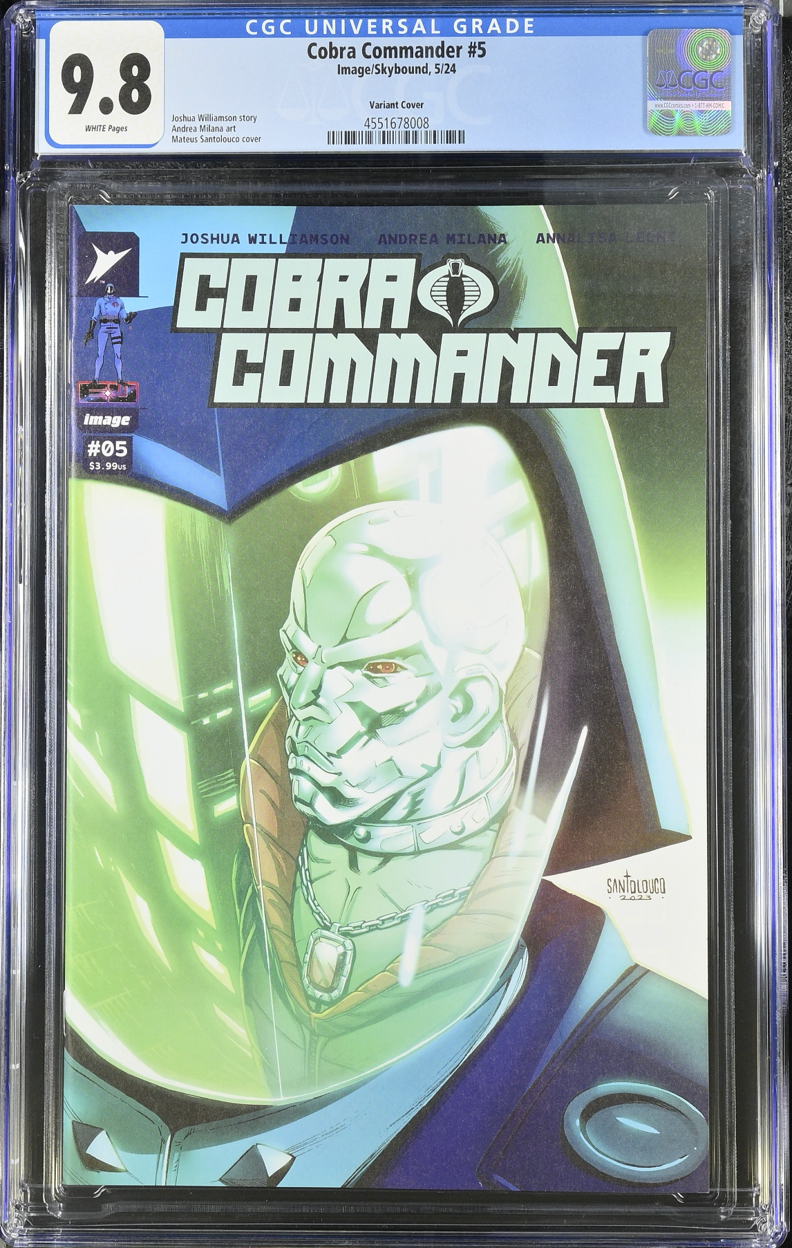 Cobra Commander #5 - Cover B - Santalouco Variant CGC 9.8