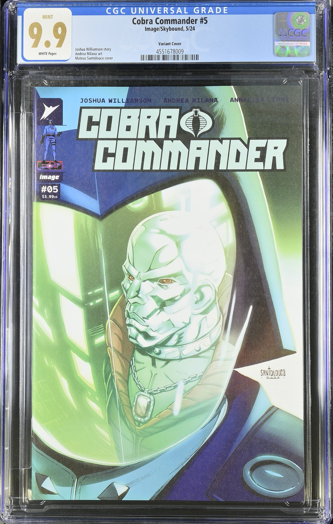 Cobra Commander #5 - Cover B - Santalouco Variant CGC 9.9