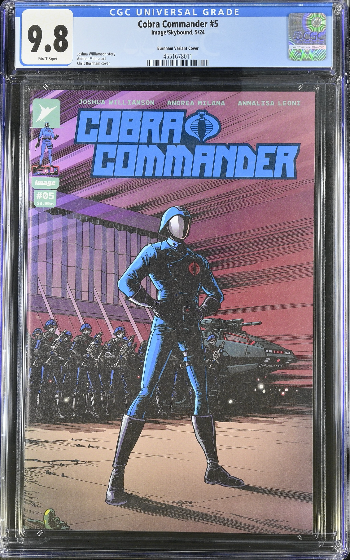 Cobra Commander #5 - Cover C - Burnham 1:10 Retailer Incentive Variant CGC 9.8