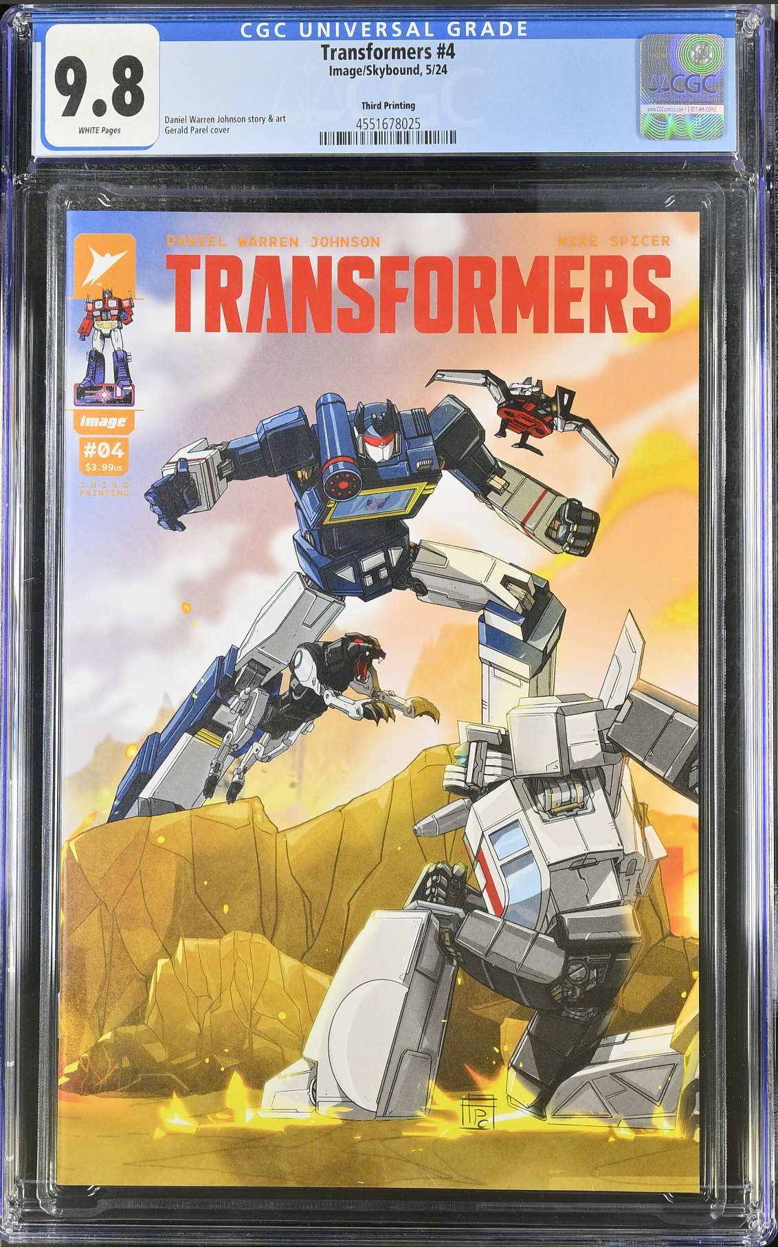 Transformers #4 Third Printing CGC 9.8