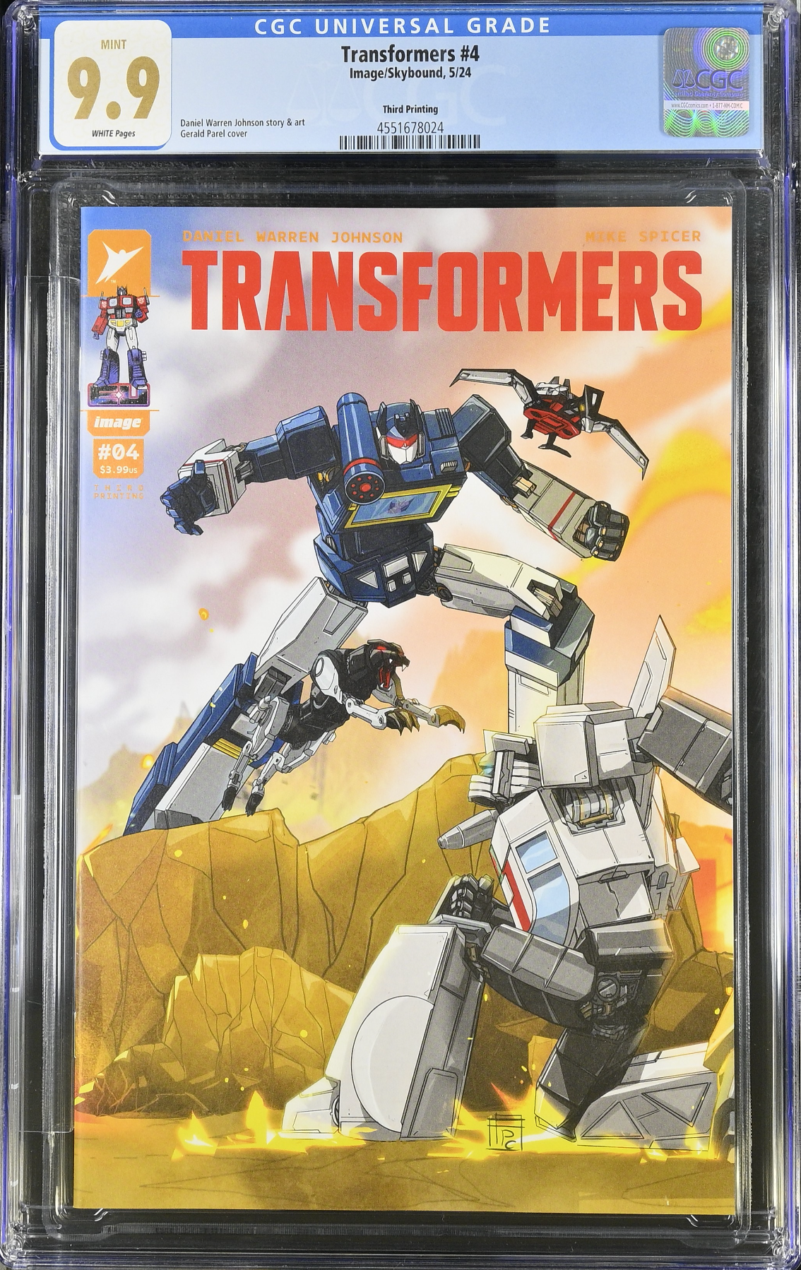 Transformers #4 Third Printing CGC 9.9