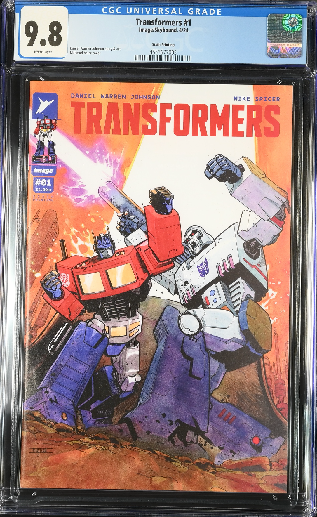 Transformers #1 Sixth Printing CGC 9.8