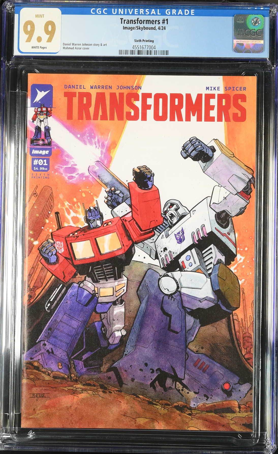 Transformers #1 Sixth Printing CGC 9.9