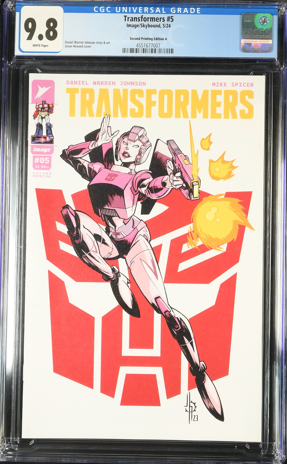 Transformers #5 Second Printing CGC 9.8