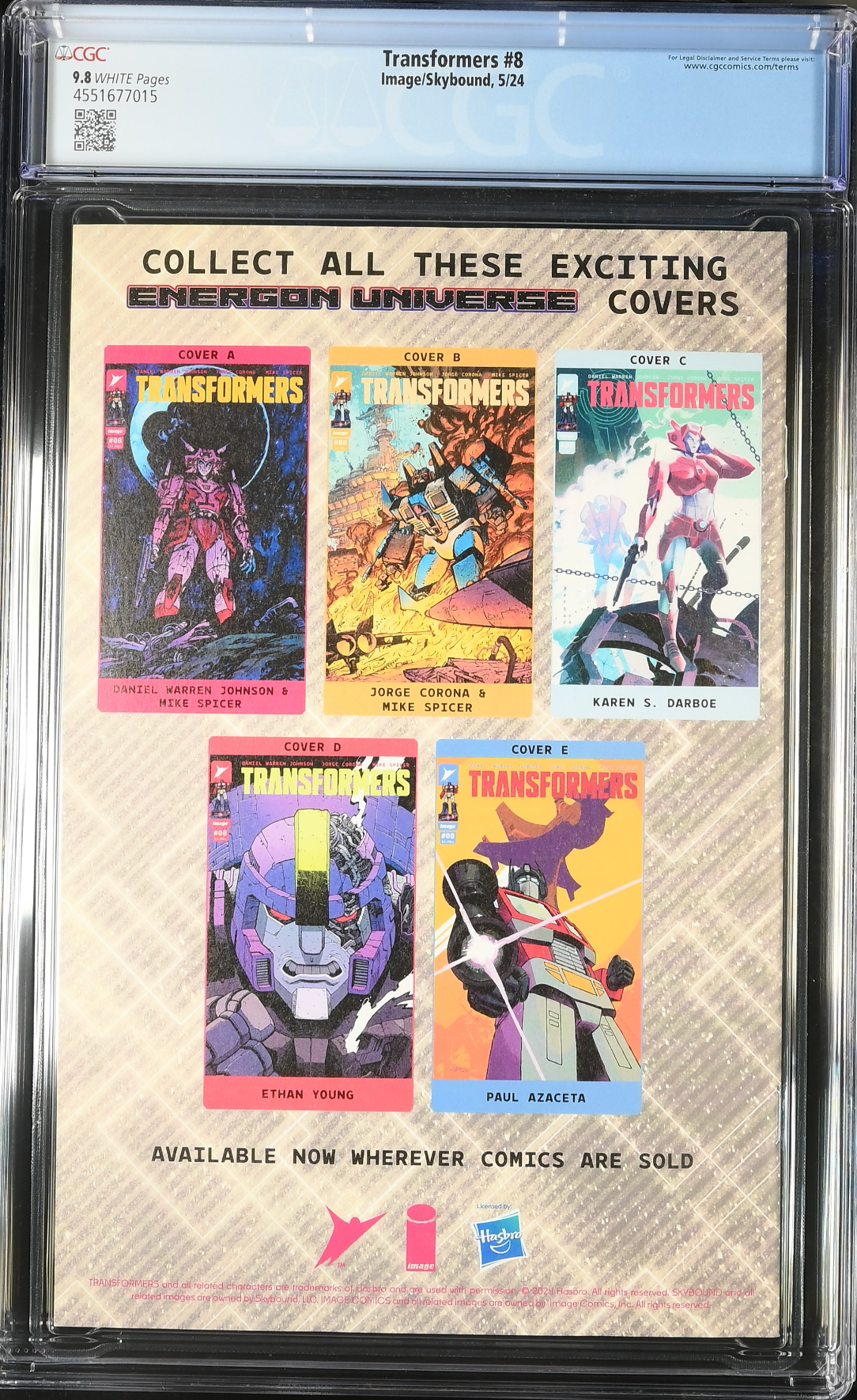 Transformers #8 CGC 9.8