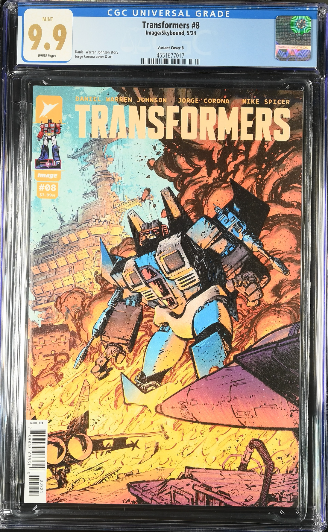 Transformers #8 Corona Variant CGC 9.9