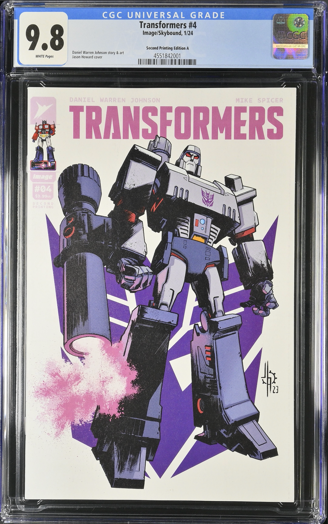 Transformers #4 Second Printing CGC 9.8