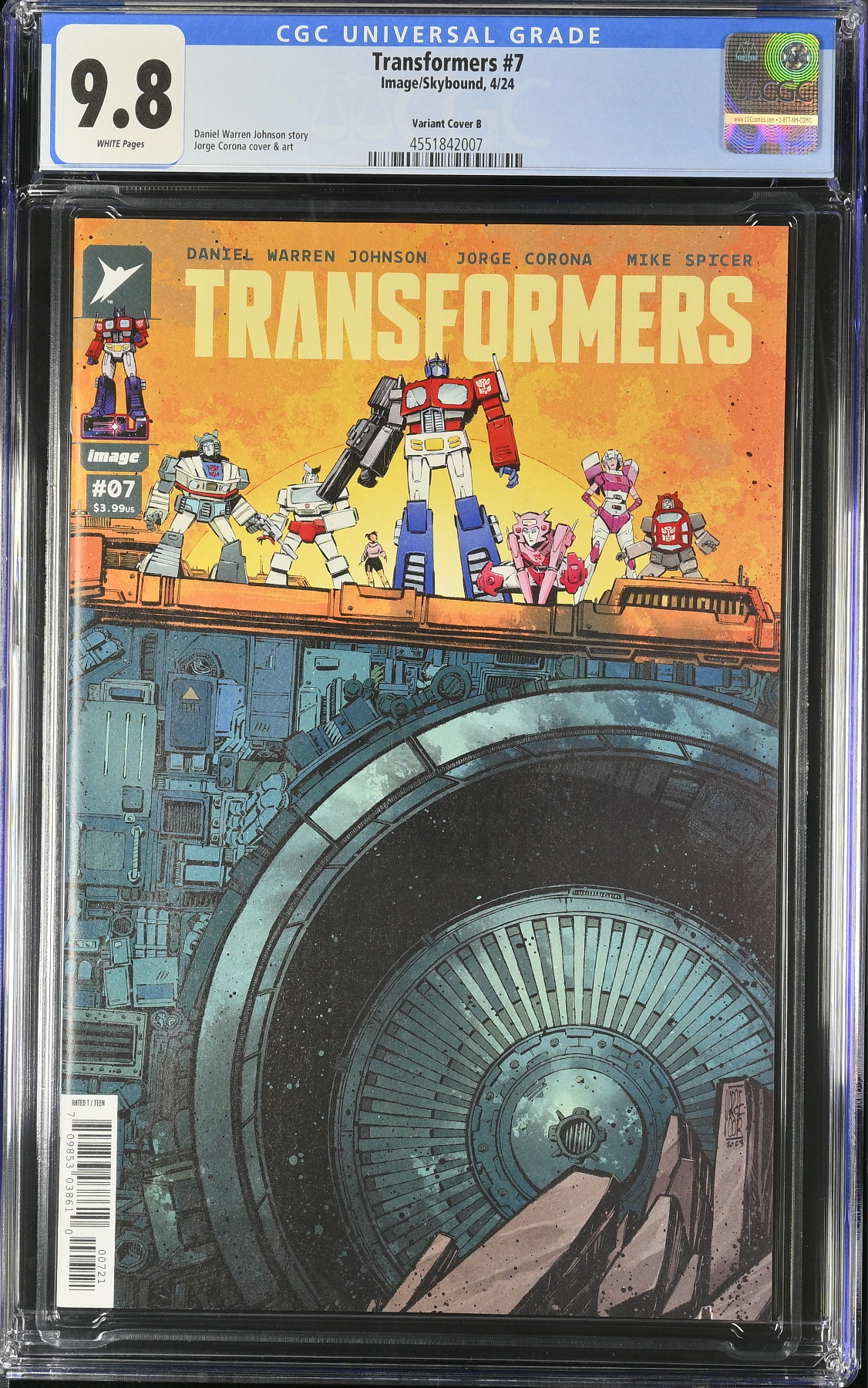 Transformers #7 Corona Variant CGC 9.8