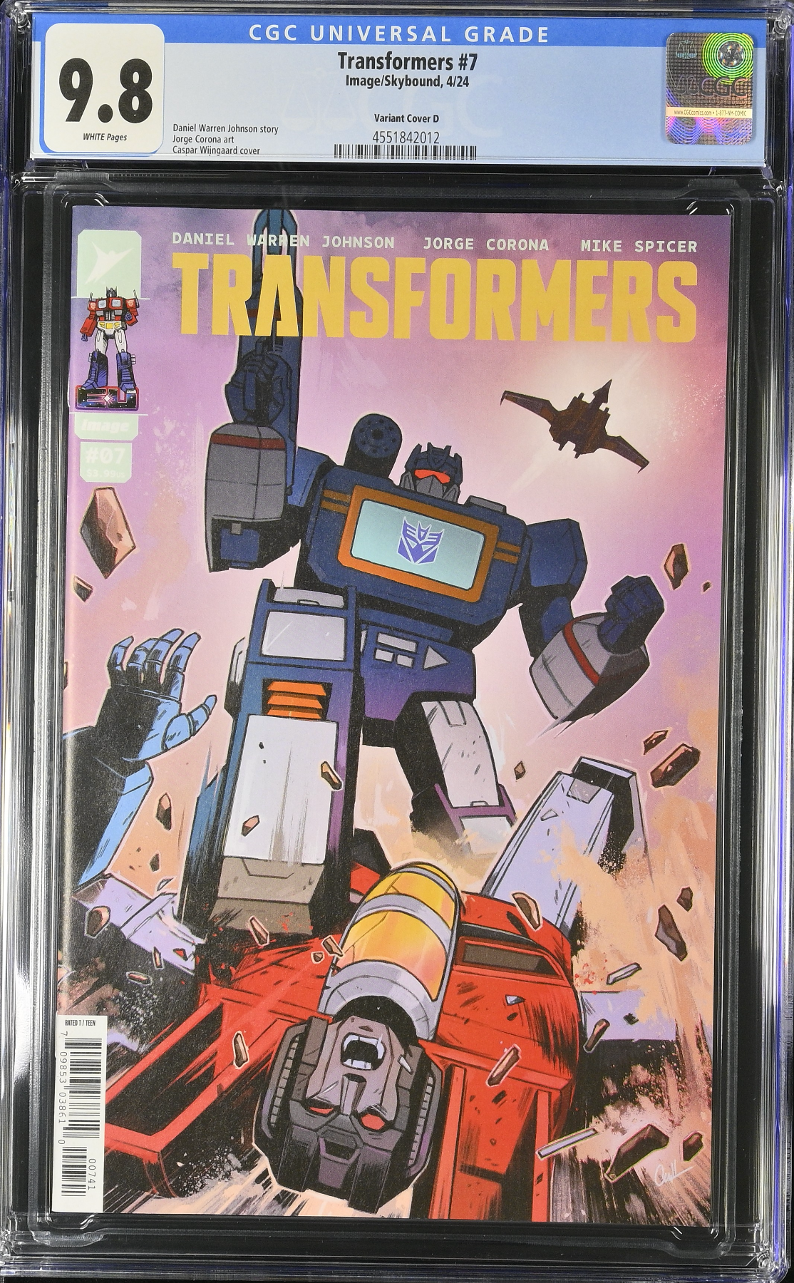 Transformers #7 Wijngaard  1:25 Retailer Incentive Variant CGC 9.8