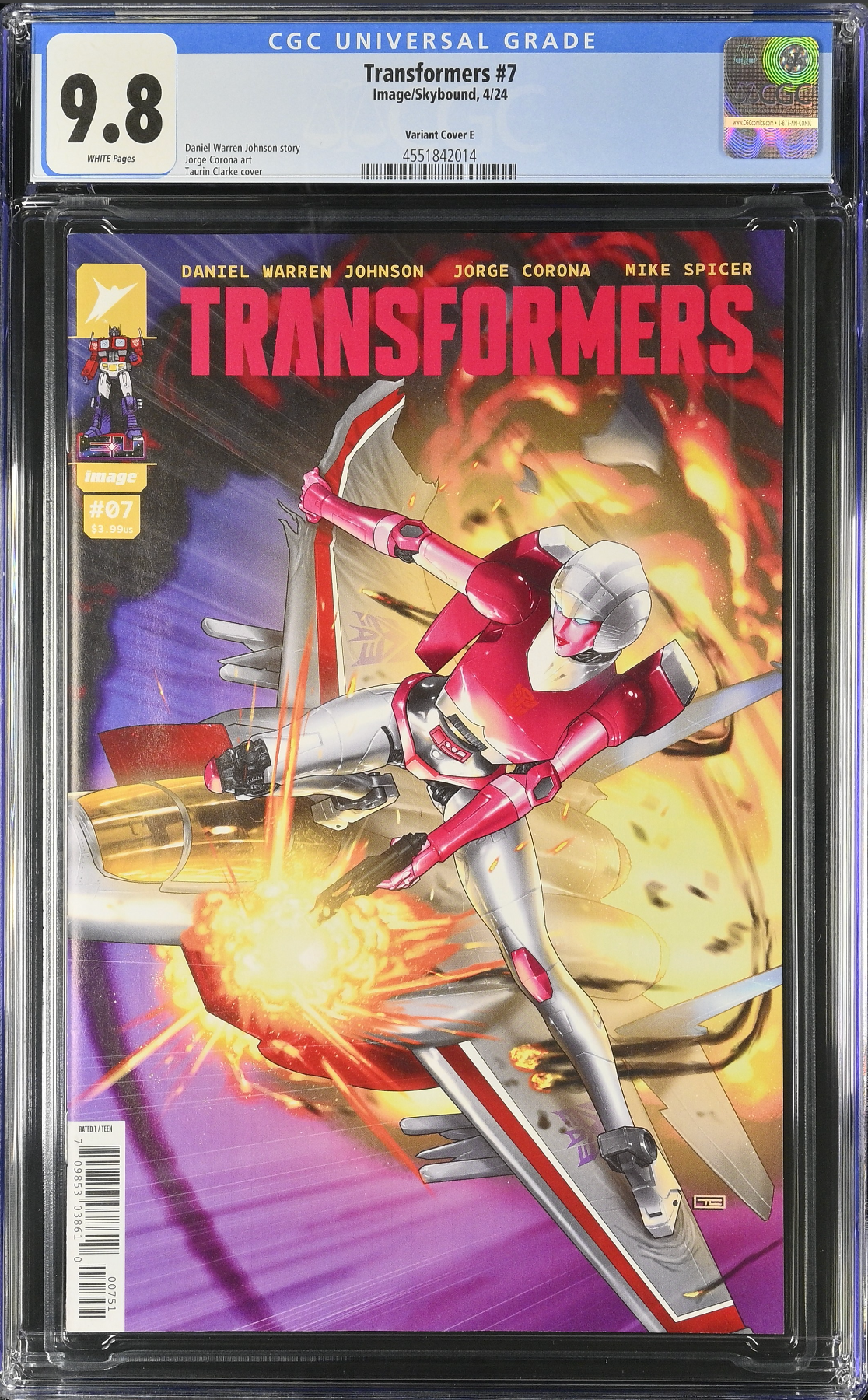 Transformers #7 Clarke 1:50 Retailer Incentive Variant CGC 9.8