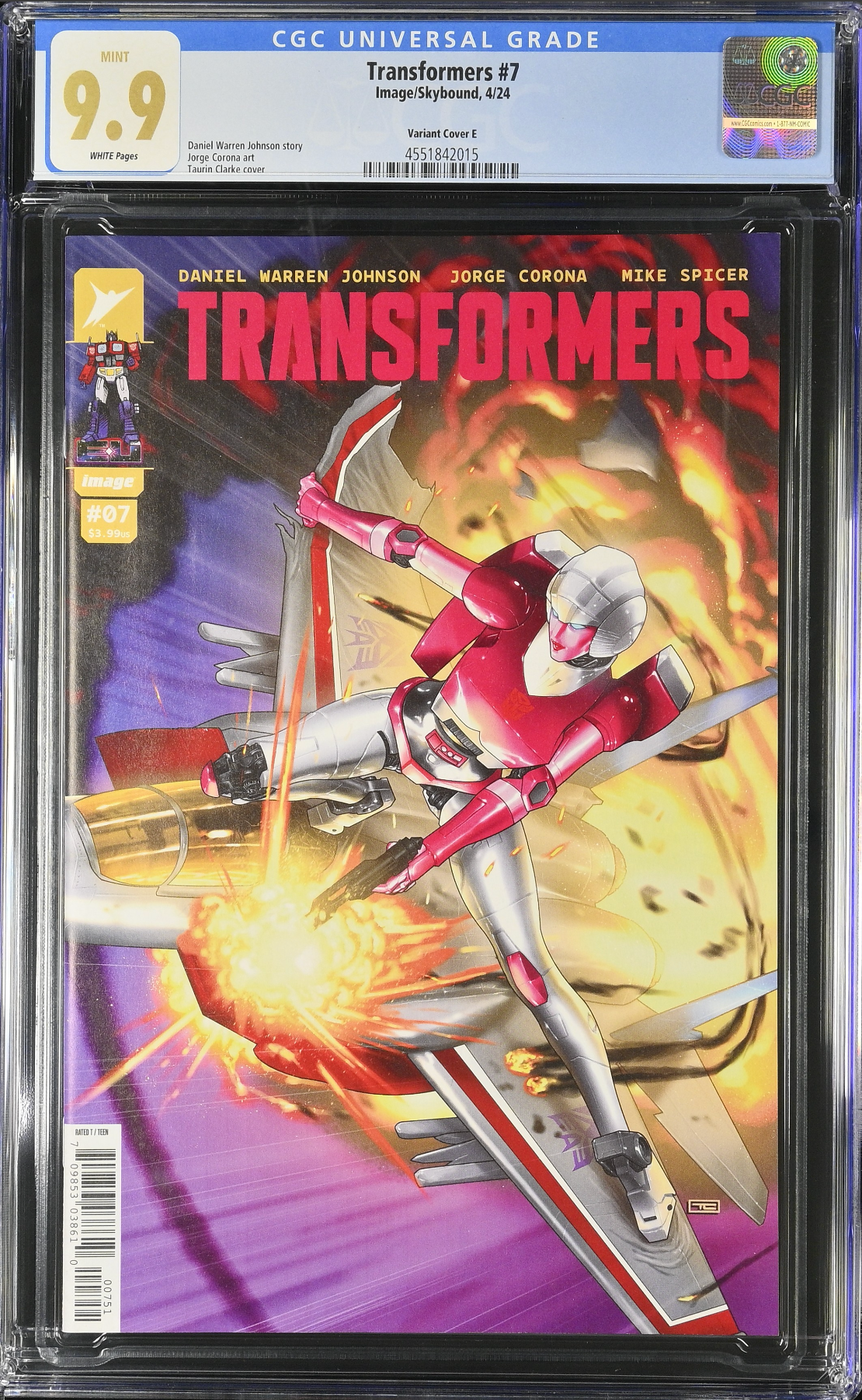 Transformers #7 Clarke 1:50 Retailer Incentive Variant CGC 9.9
