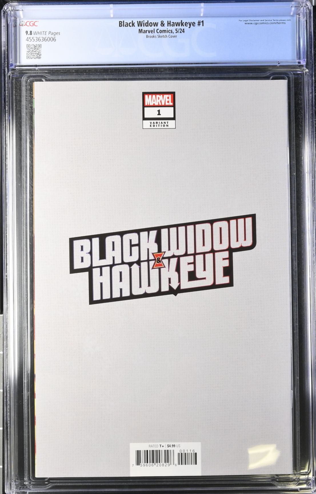 Black Widow & Hawkeye #1 Brooks 1:50 Headshot Retailer Incentive Variant CGC 9.8