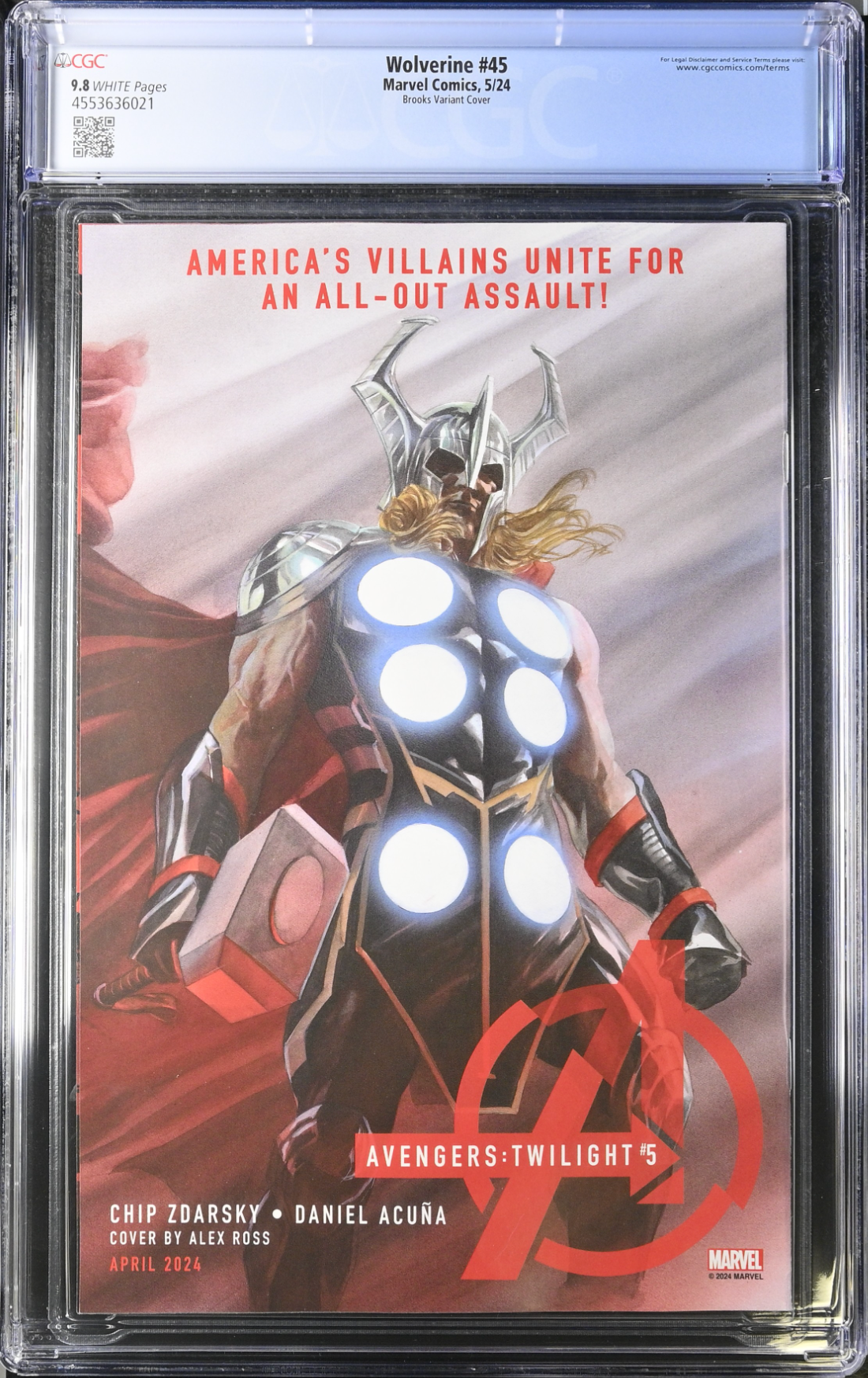 Wolverine #45 Brooks Headshot Variant CGC 9.8