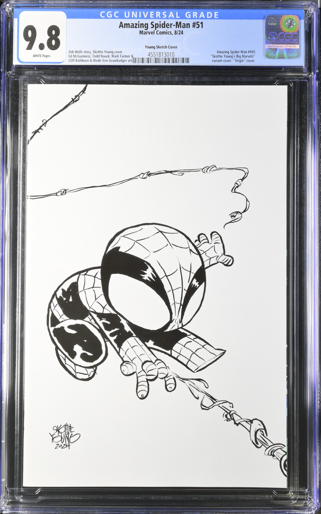 Amazing Spider-Man #51 Young 1:50 Retailer Incentive Variant CGC 9.8