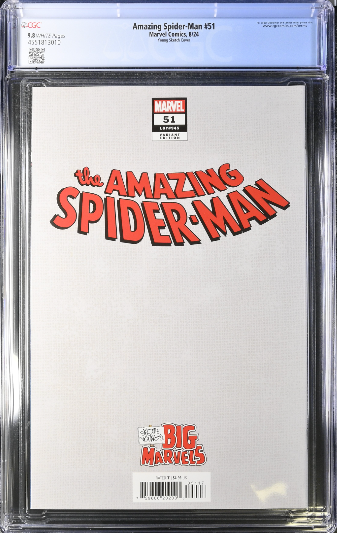 Amazing Spider-Man #51 Young 1:50 Retailer Incentive Variant CGC 9.8