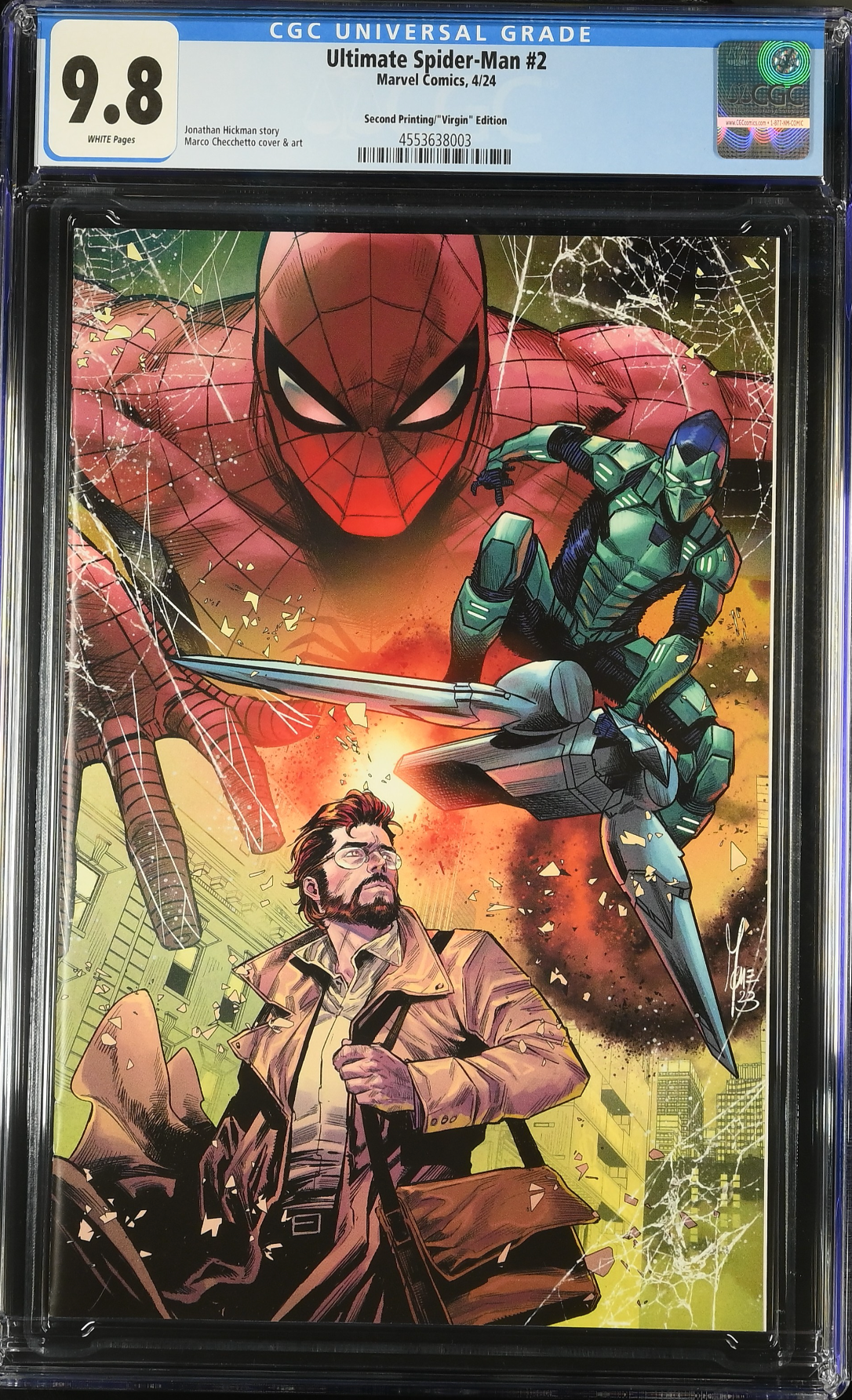 Ultimate Spider-Man #2 Second Printing Checchetto 1:25 Retailer Incentive Variant CGC 9.8