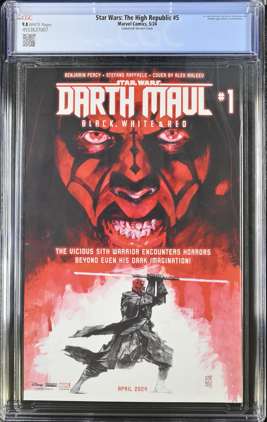 Star Wars: The High Republic (Phase III) #5 Camuncoli 1:25 Retailer Incentive Variant CGC 9.8