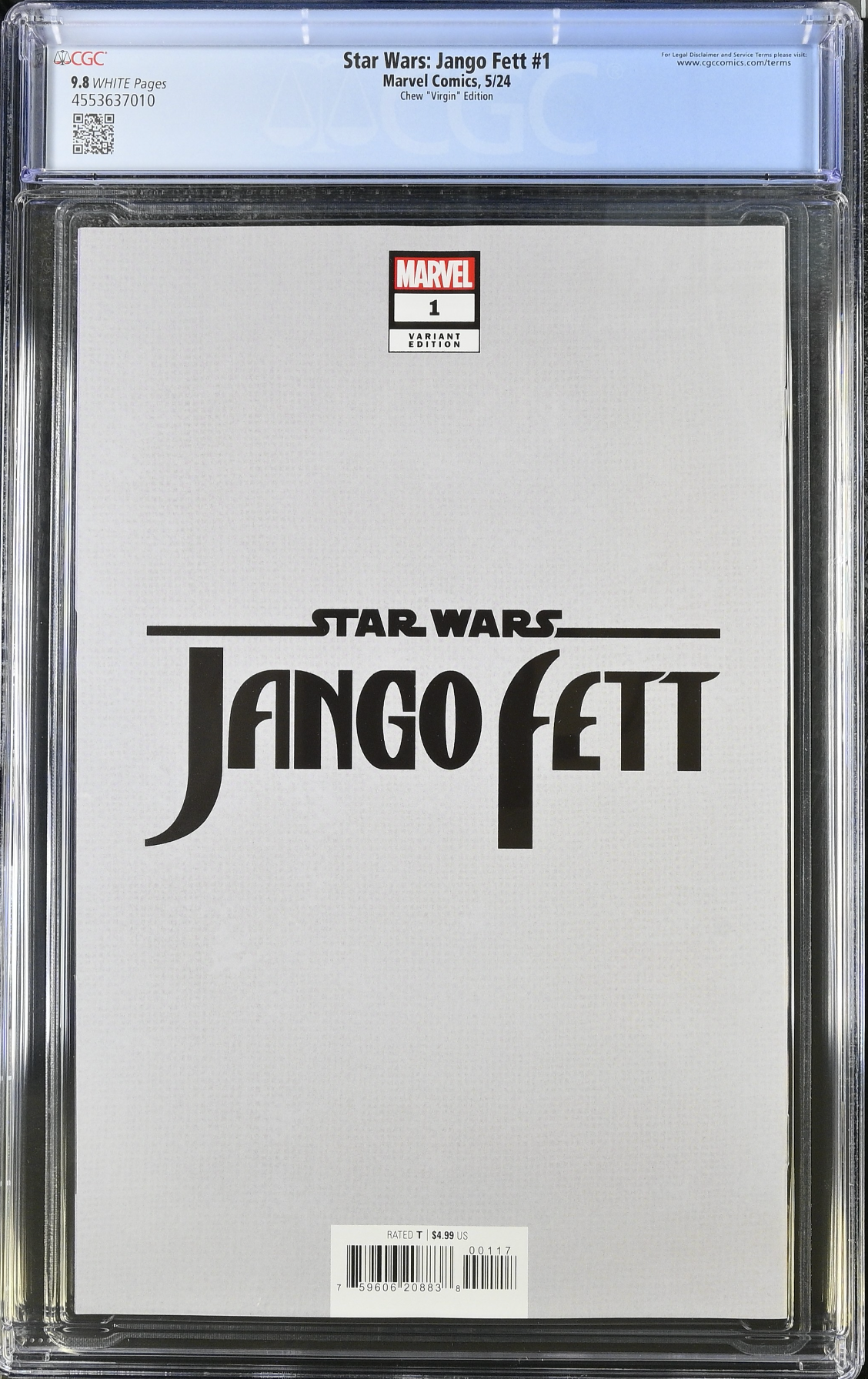 Star Wars: Jango Fett #1 Chew 1:100 Virgin Retailer Incentive Variant CGC 9.8