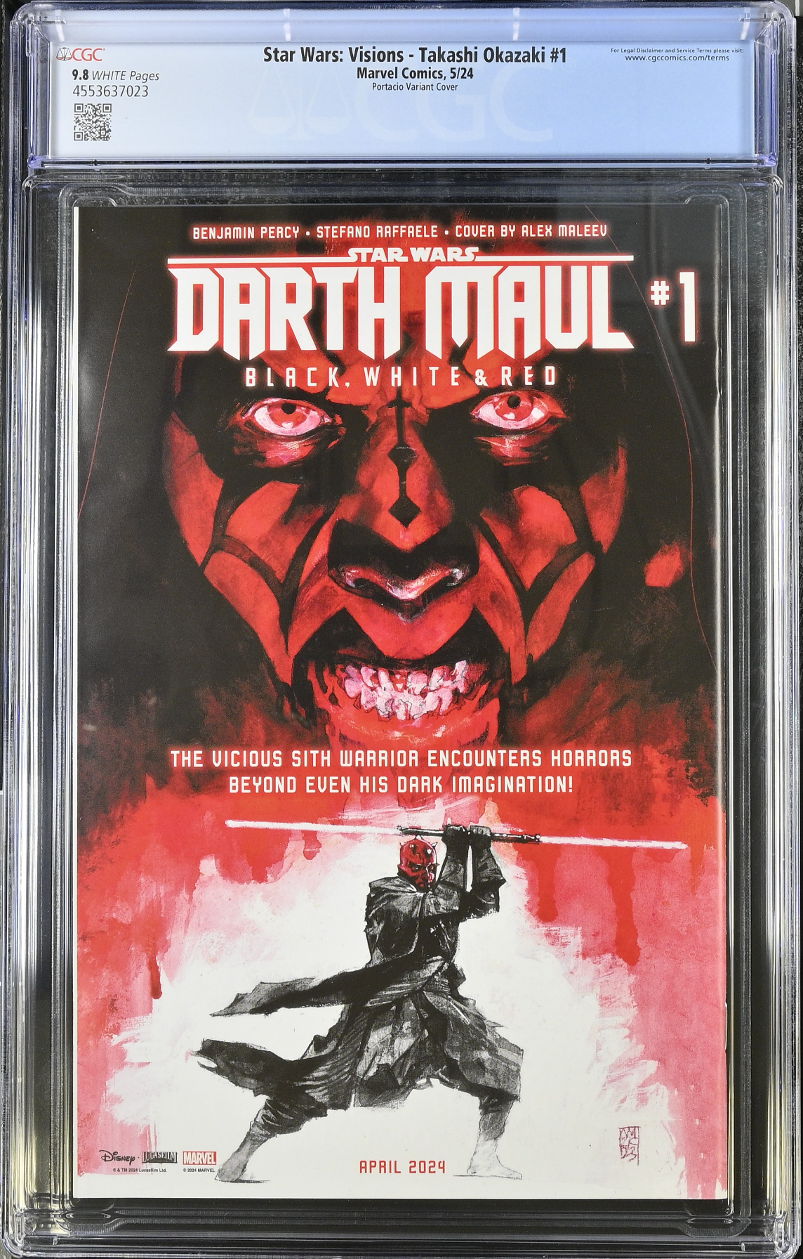 Star Wars: Visions - Takashi Okazaki #1 Portacio 1:25 Retailer Incentive Variant CGC 9.8